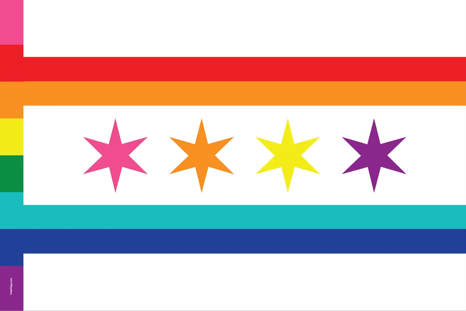 Chicago Stars Pride Flag, reconstruction of the flag design