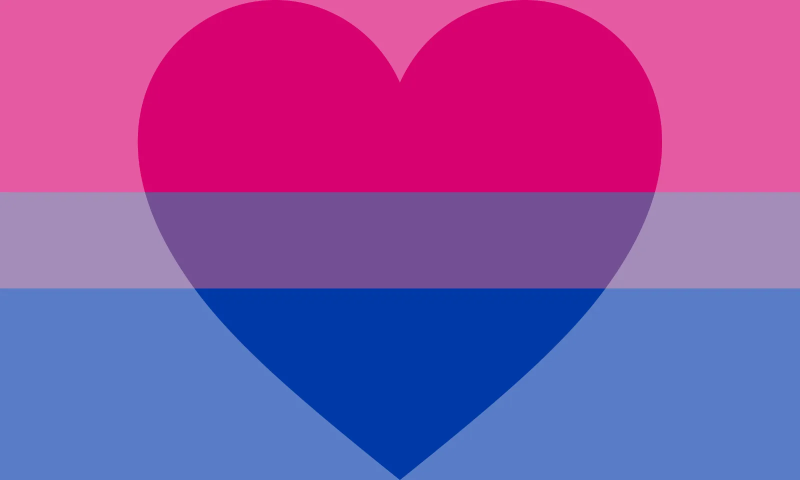Biromantic Pride Flag (Centered Heart, 2016), reconstruction of the flag design