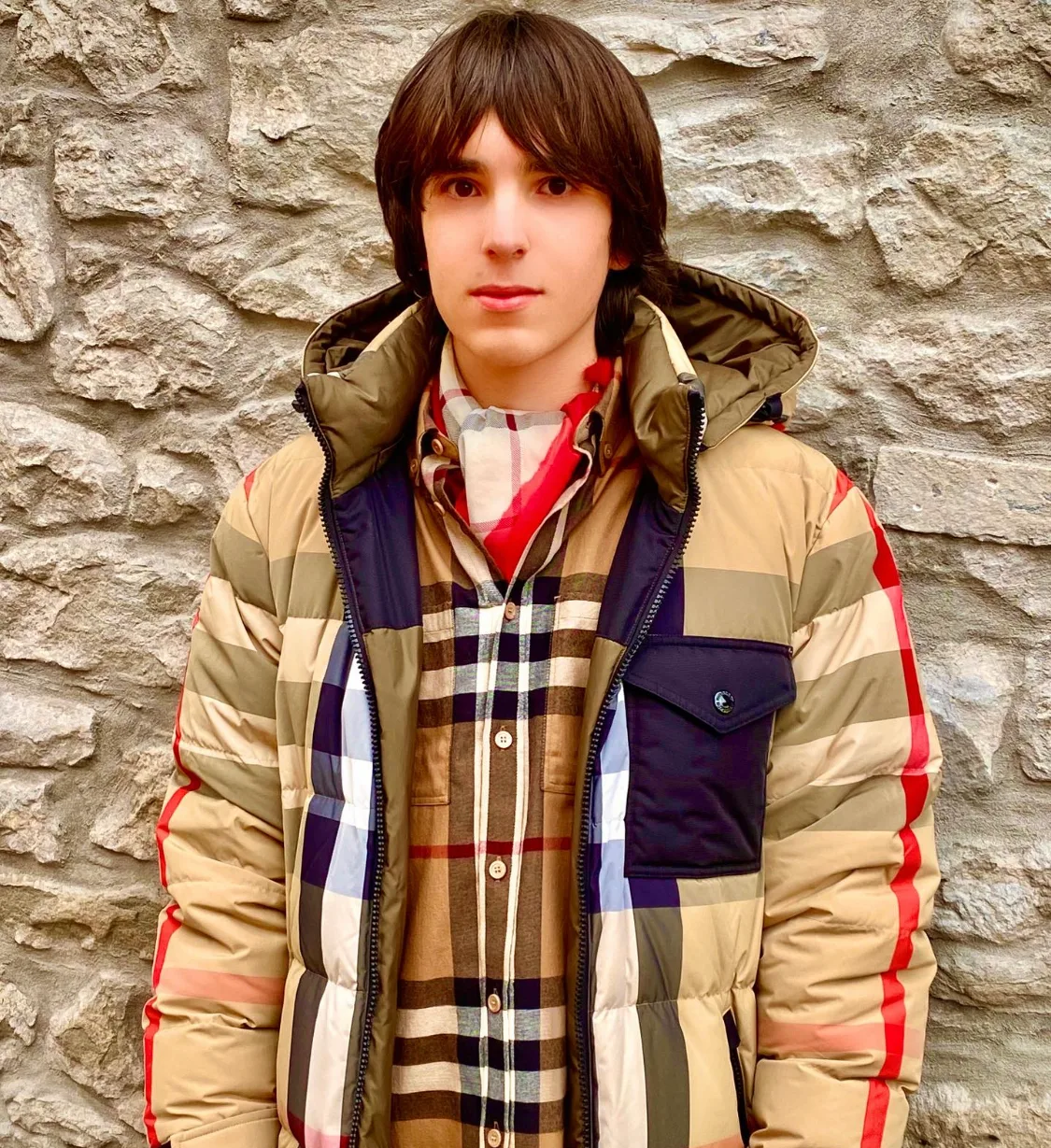 Burberry goods in the tartan check print.