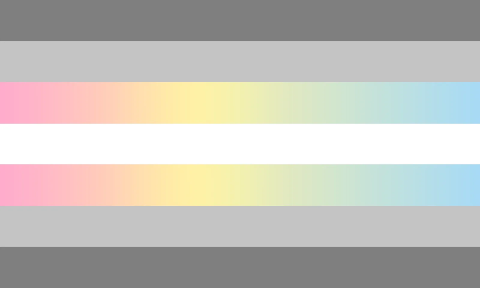 Demifluid Pride Flag, reconstruction of the flag design