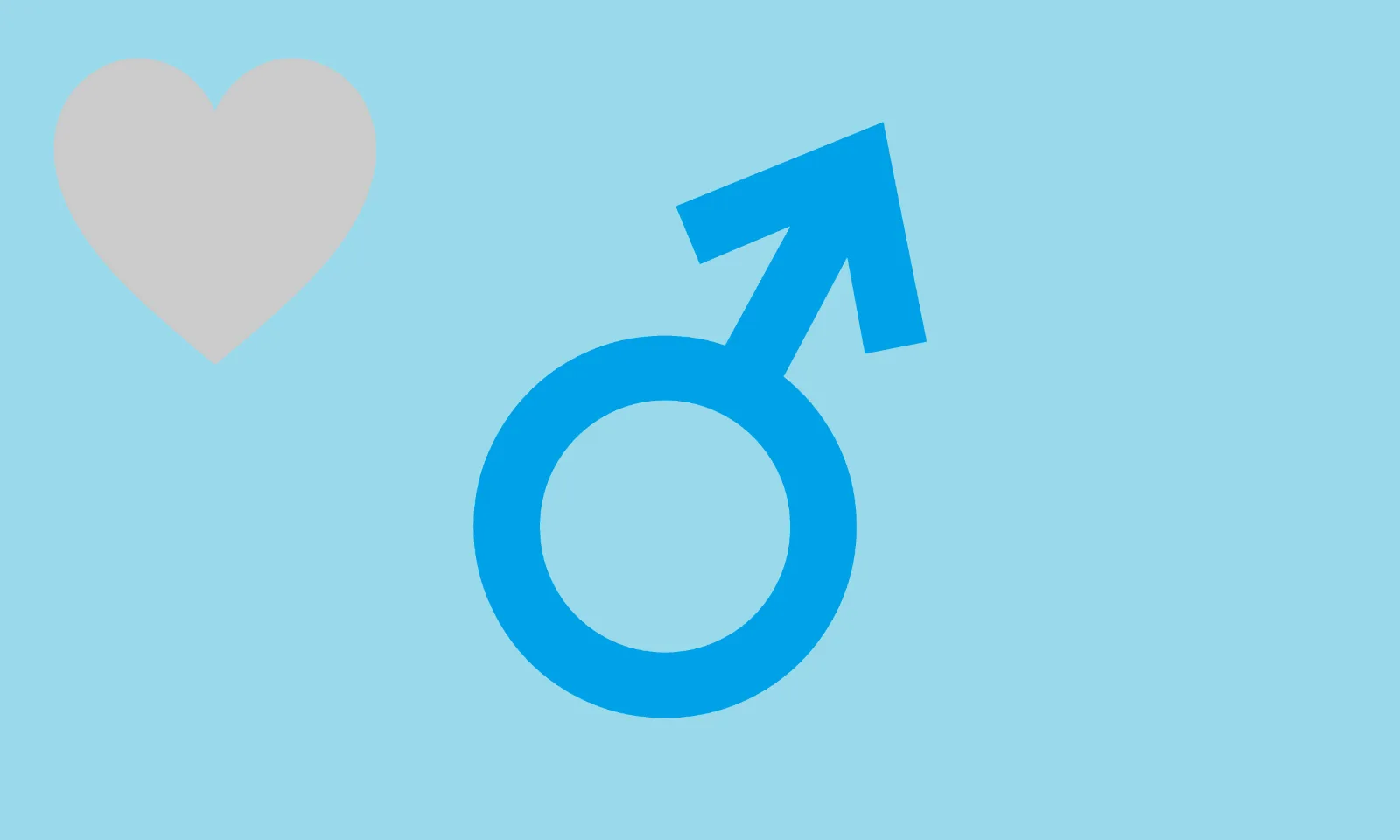 A light blue field with a darker blue Mars symbol and a small grey heart in the upper hoist.