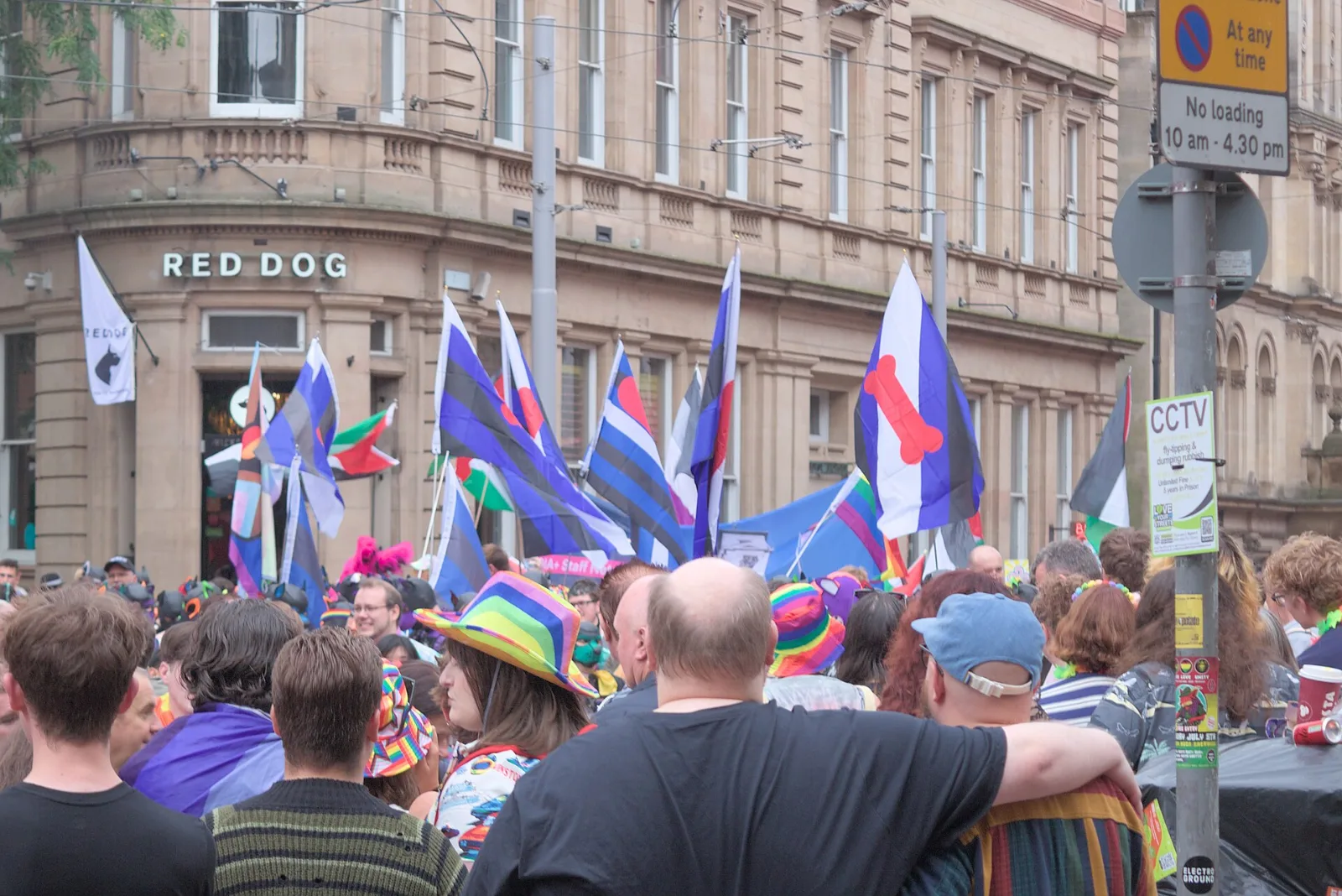 A Puppy Pride Flag in the Nottinghamshire Pride parade.