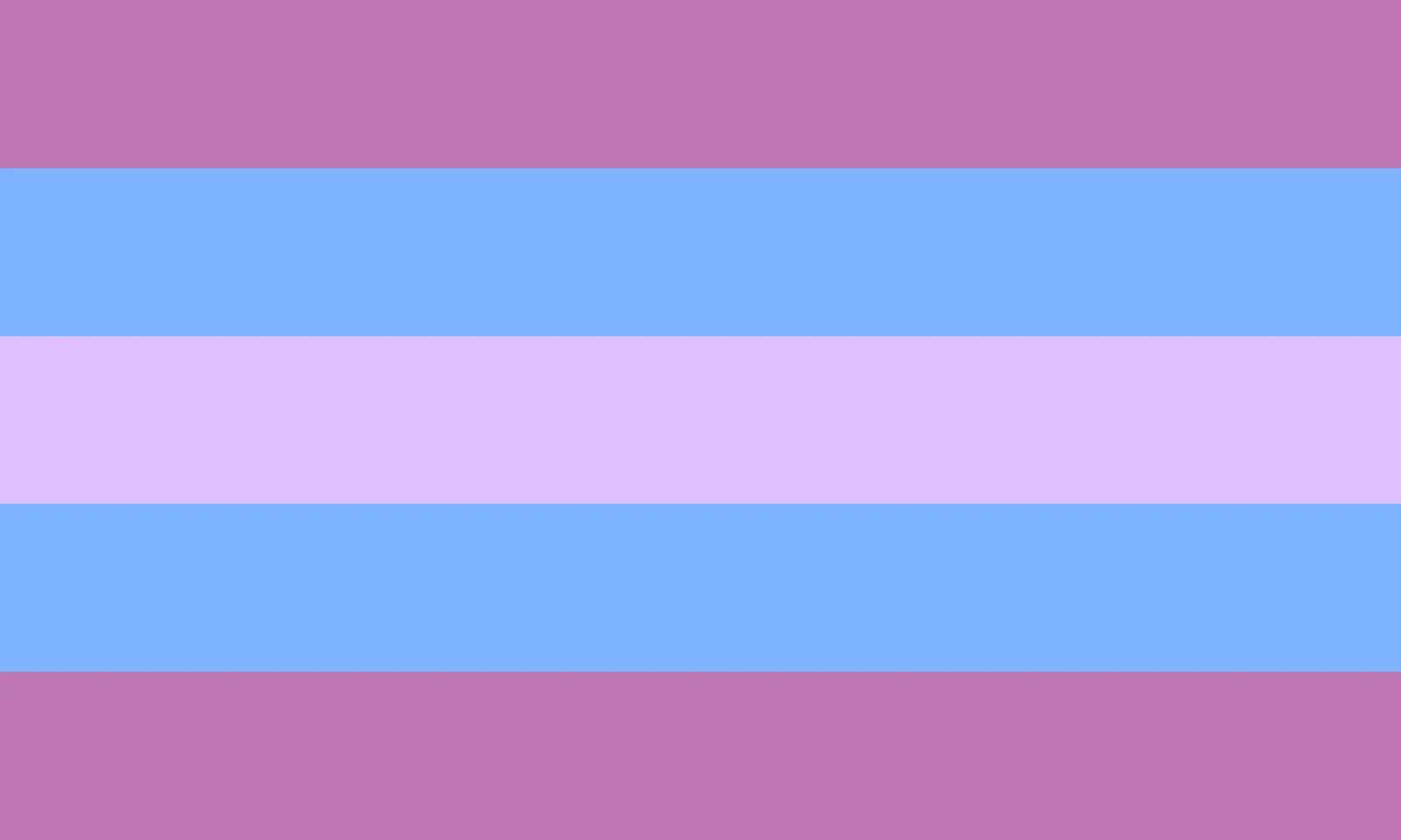 Trigender Pride Flag, reconstruction of the flag design