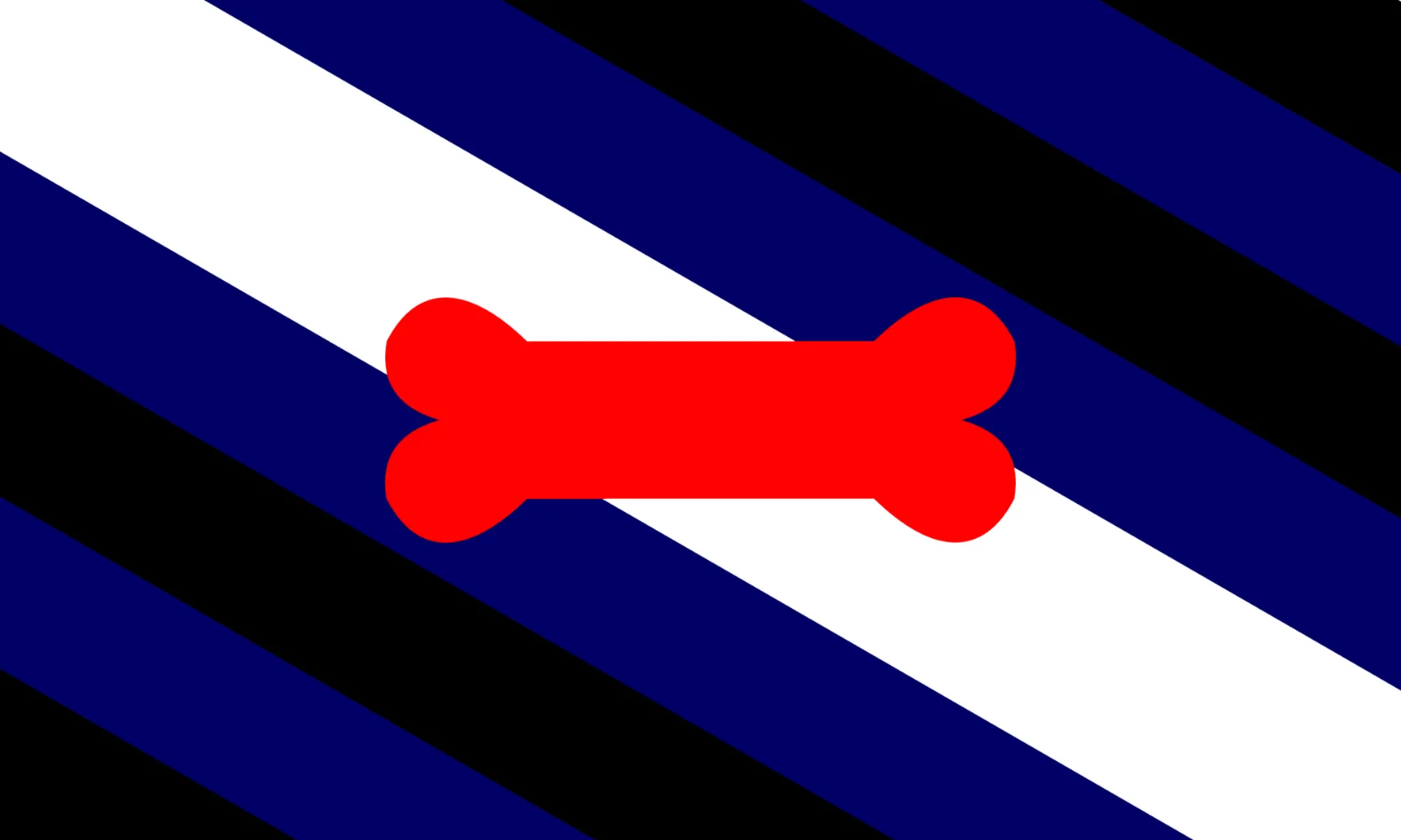 Puppy Pride Flag, reconstruction of the flag design