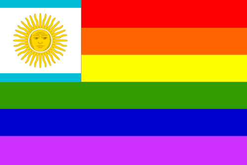 Argentina Gay Flag, reconstruction of the flag design