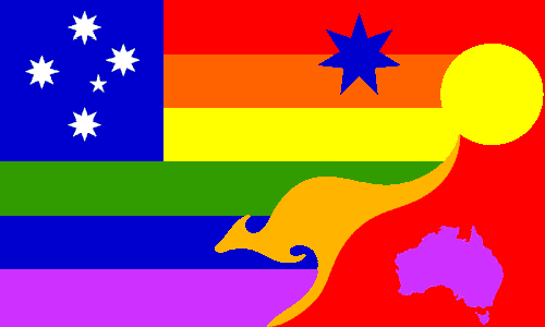 Australia Gay Flag, reconstruction of the flag design