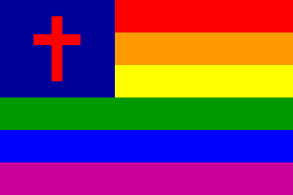 Christian Gay Pride Flag, reconstruction of the flag design