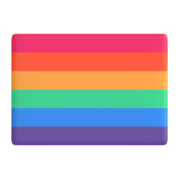 Microsoft Fluent Emoji rendering of Rainbow Flag