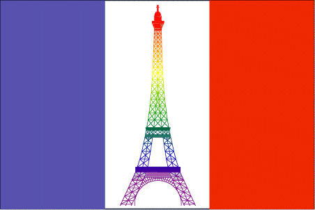 France Gay Flag, reconstruction of the flag design