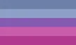 Five horizontal stripes: dark slate blue, lighter blue, purple, magenta and deeper pink.