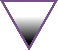 An equilateral triangle pointing downward with a white-to-black vertical gradient.