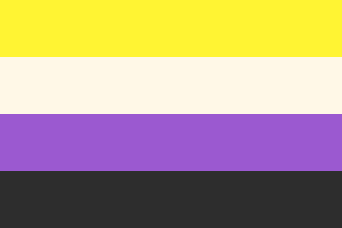 The same four stripes with the white band rendered as cosmic latte, a warm off-white.