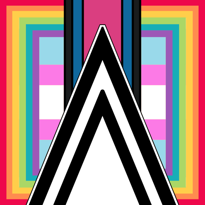 LGBTQ+ Ally Flag for Monogamous Cishets, the flag design