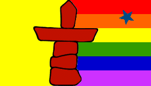 Nunavut Gay Flag, reconstruction of the flag design