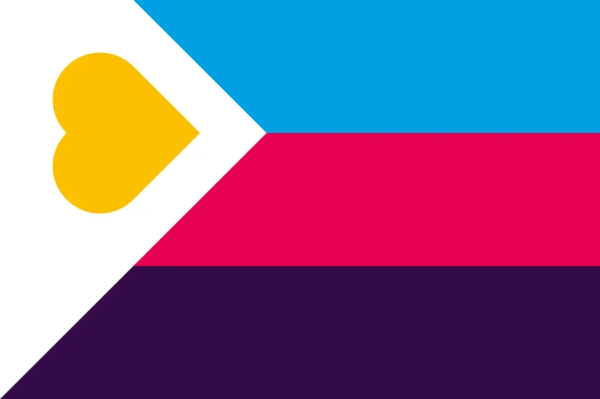 Polyamorous Pride Flag (2022, Red Howell)