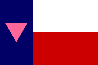 Texas Pink Triangle Flag, reconstruction of the flag design