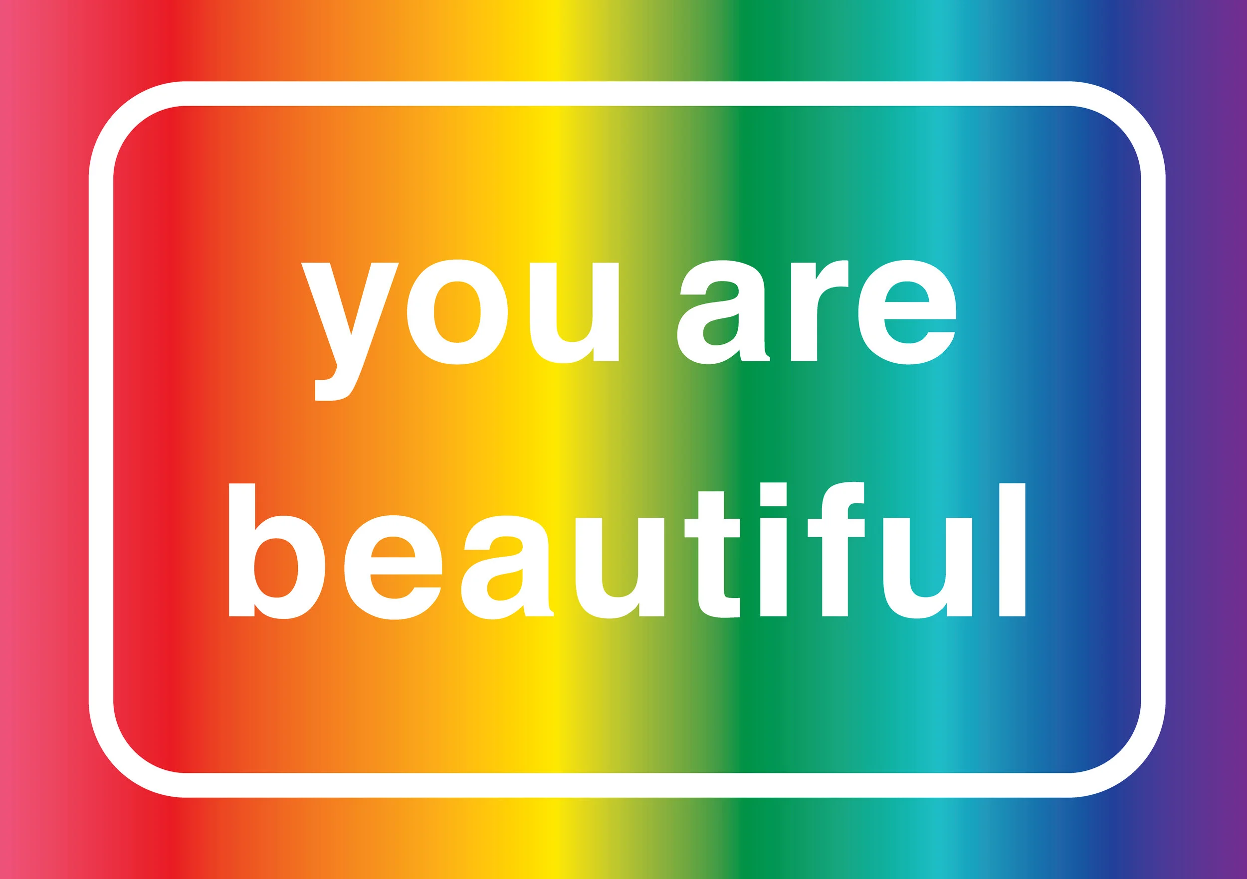 You Are Beautiful Pride Flag, the flag design